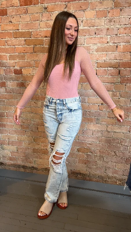 Closeout The Light Pink LuLu Bodysuit