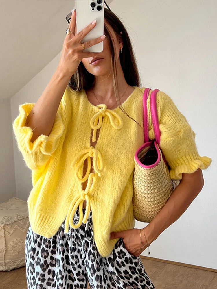 Weekend Specials to Indulge In Janice | Stylish Bow Cardigan