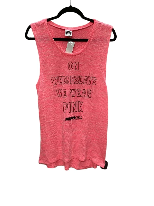 Midnight Madness Pink Top Sleeveless Clothes Mentor, Size Xl