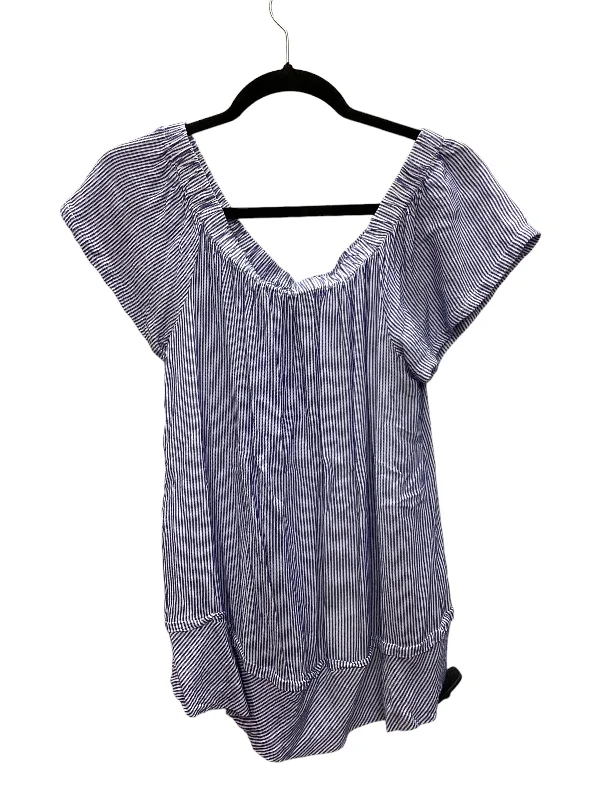 Take Advantage Blue Top Short Sleeve Cupio, Size M