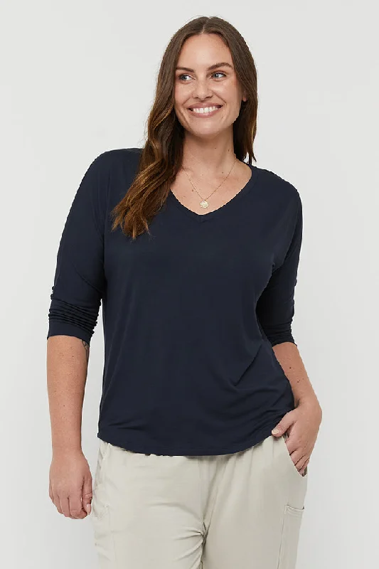 Instant Savings Dolman Sleeve Top - Dark Navy