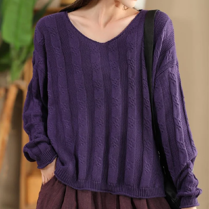 Fantastic Offers Babakud Women Autumn Cotton Knitted Loose Sweater