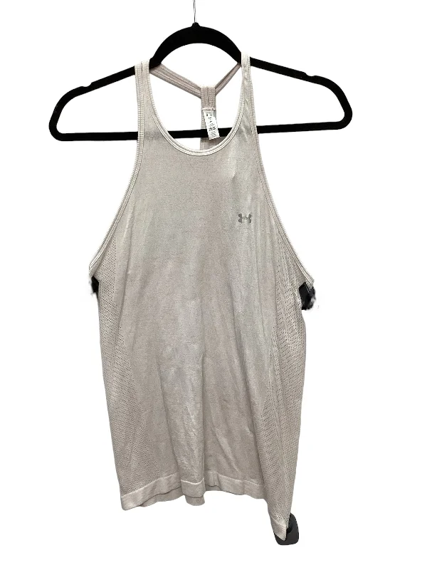 Time-Sensitive Cream Athletic Tank Top Under Armour, Size S