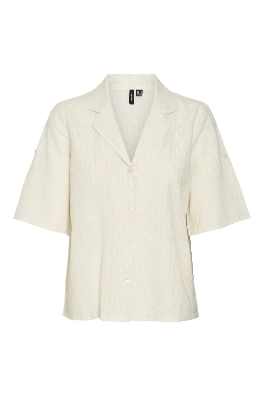 Weekend Specials to Celebrate Vero Moda - Vmsiljo 2/4 V-Neck Top Vip - 4669777 Birch Silver Lurix