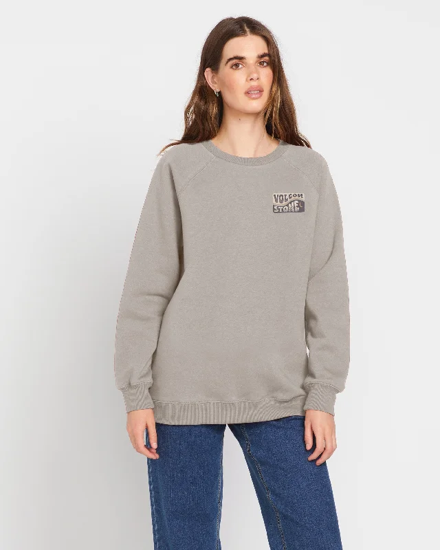 The Best Prices Stone Magic Boyfriend Crew Sweatshirt - Concrete