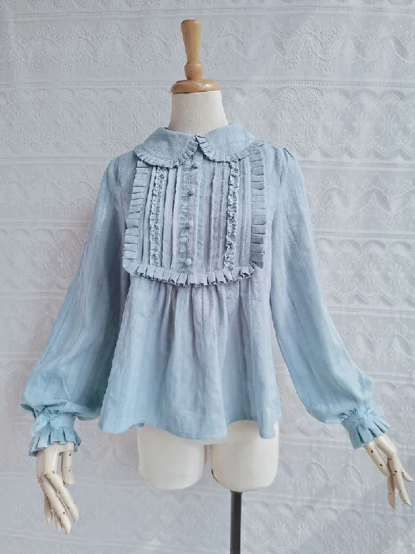 Doorbuster Deal Yilia~J-fashion Ruffle Cotton Lolita Blouse