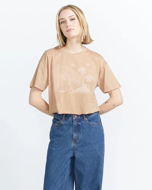 Limited Time Offer Just A Trim Short Sleeve Tee - Sandstorm