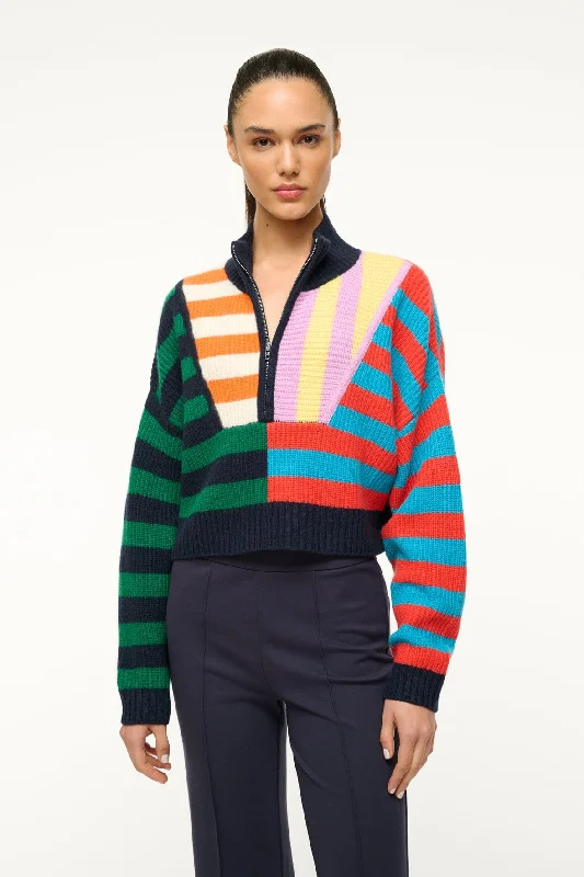 Weekend Specials to Celebrate CASHMERE CROPPED HAMPTON SWEATER | CABANA STRIPE MULTI