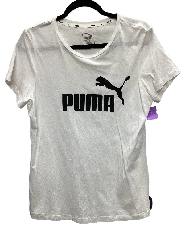 Savings Event White Athletic Top Short Sleeve Puma, Size Xl