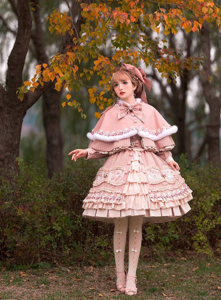 Weekend Sale: Don't Miss Out Youpairui~Helford~Sweet Coordinated Lolita Suit Pink Plaid Lolita SK Set