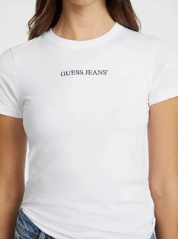 Weekend Special GUESS Jeans White Short Sleeve Logo T-Shirt