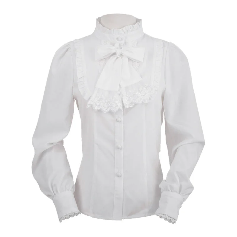 Super Bargain Eieyomi~Elegant Autumn Winter Lolita Velvet Blouse