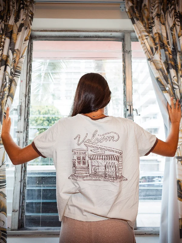 Can't Miss Meet Me There Ringer Tee - Bone