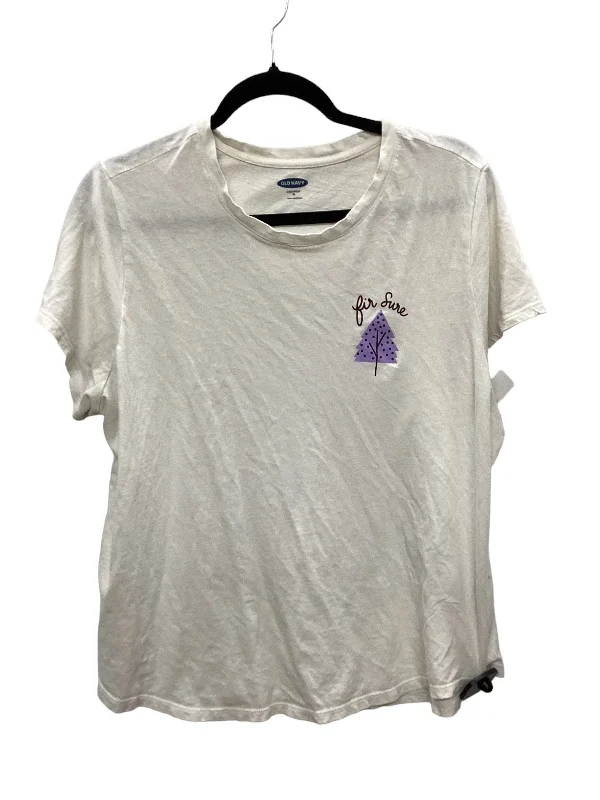 Weekend Discounts You Deserve White Top Short Sleeve Basic Old Navy, Size Xl