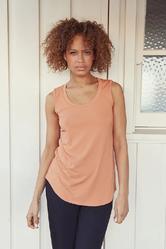 Limited Time Classic Scoop Singlet - Apricot