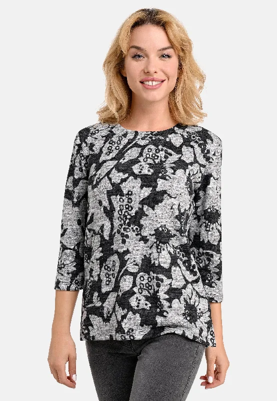 Super Bargain Soft Touch Floral Print Top
