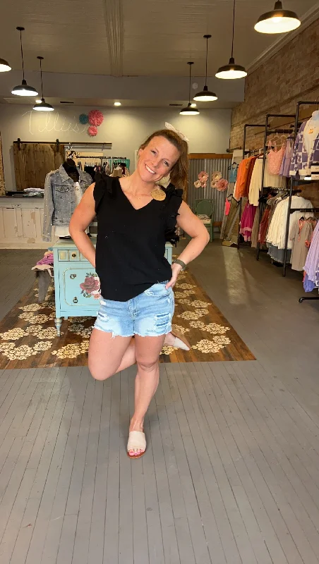 Weekend Deals That Wow The Spring Break Blouse-Black