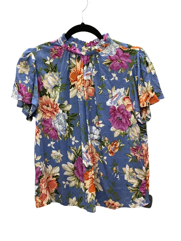 Price Fest Blue Top Short Sleeve Rachel Roy, Size S