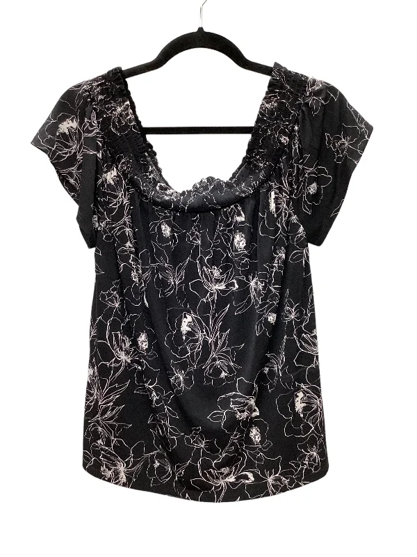 Mega Discount Black Top Short Sleeve White House Black Market, Size L