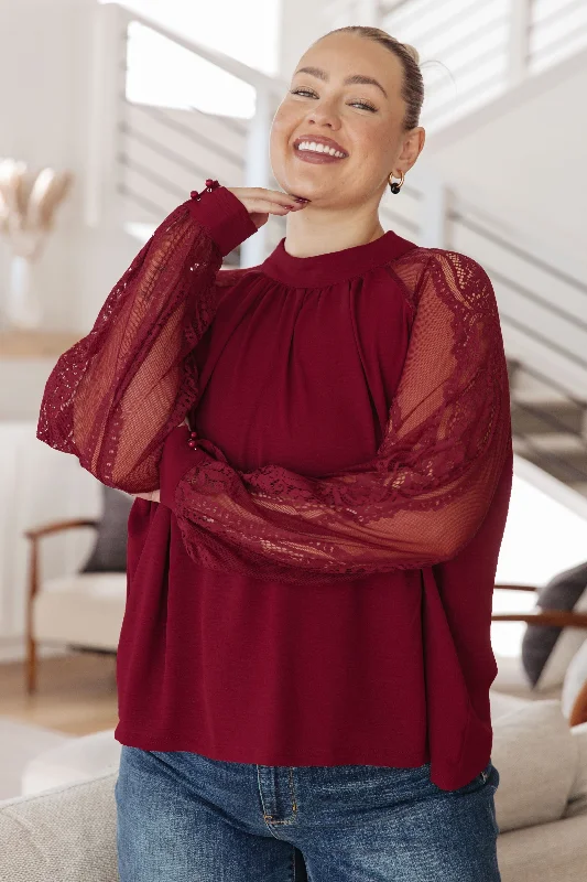 Daily Deals Lace on My Sleeves Blouse