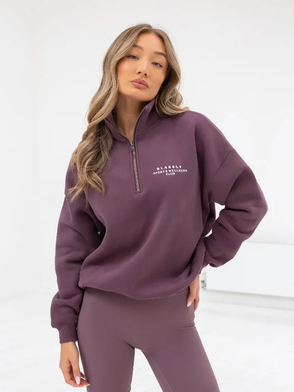 Weekend Discounts to Snag Ultimate 1/4 Zip Sweater - Light Plum