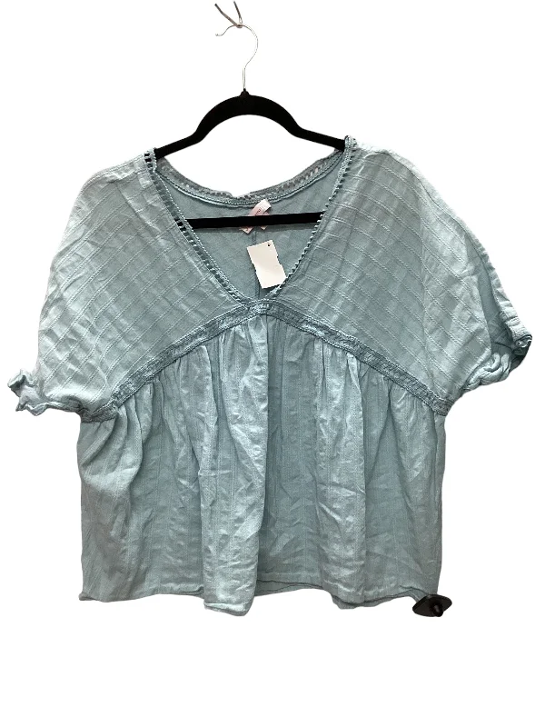 Great Bargains Blue Top Short Sleeve Jw, Size S
