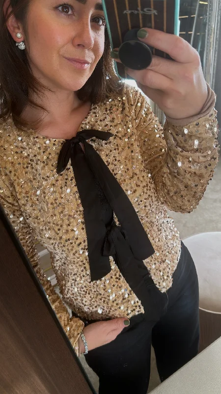 Daily Special Diana bow sparkle top