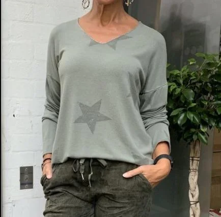 Weekend Savings Spectacular La Strada Militaire Knitted Top
