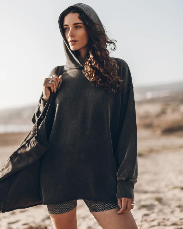 Now or Never The Grey Faded Long Base Hoodie
