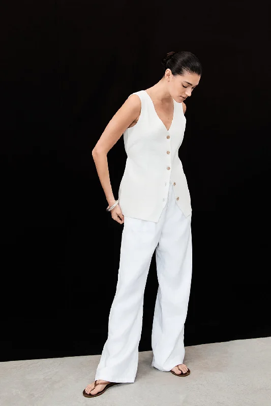 Special Price LISA OFF WHITE TAILORED KNIT VEST