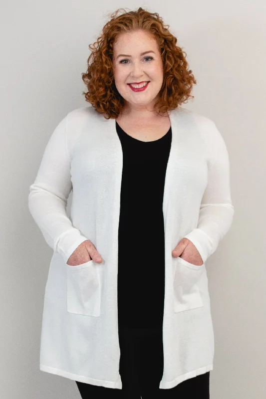 Major Savings Justine Sweater, White, Bamboo Cotton
