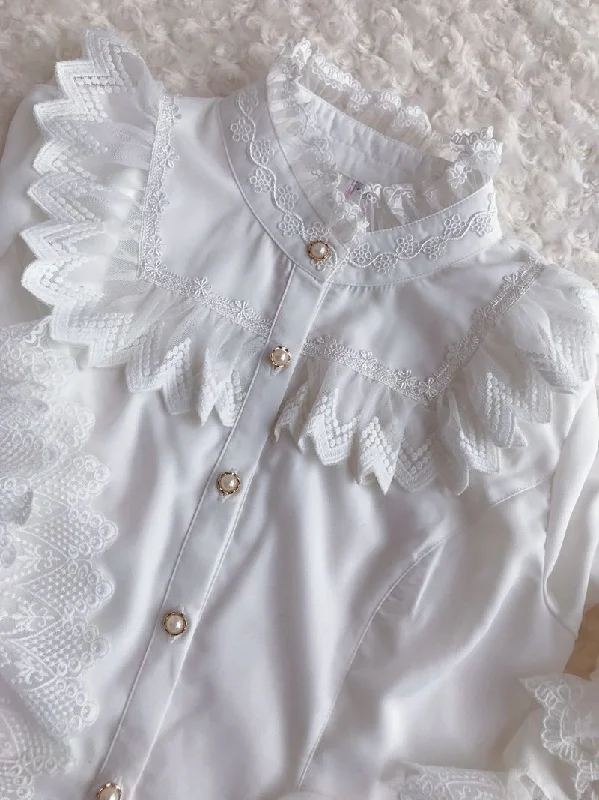 Midnight Sale Yilia~Retro Lolita Princess Sleeve Blouse