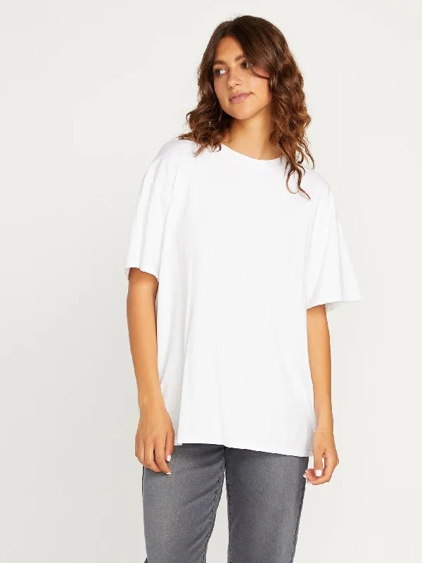 Weekend Specials to Enjoy Stones Throw Solid Tee - White