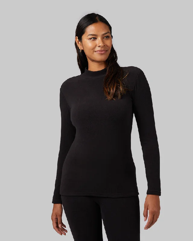 Super Sale WOMEN'S HEAVYWEIGHT FLEECE BASELAYER MOCK TOP