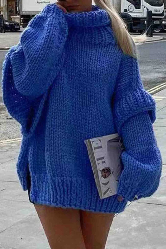 Exclusive Access BerryBetty - Solid Long Sleeve Cowl Neck Sweater