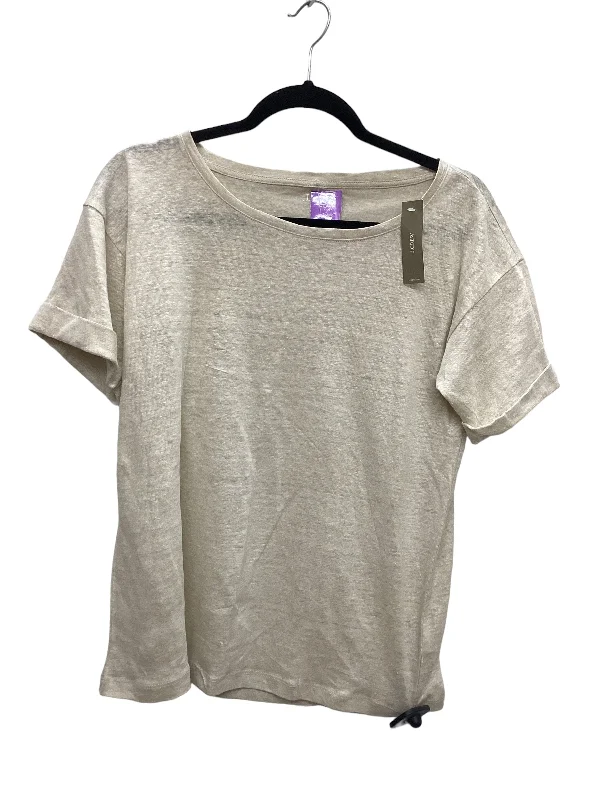 Incredible Offers Cream Top Short Sleeve J. Crew, Size S