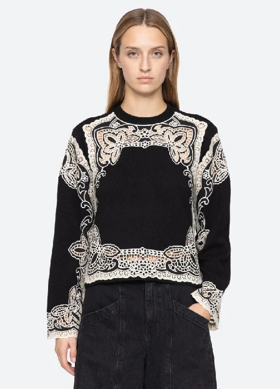 Massive Savings Blouse Gianna Lace Comb Rs25-028 Black