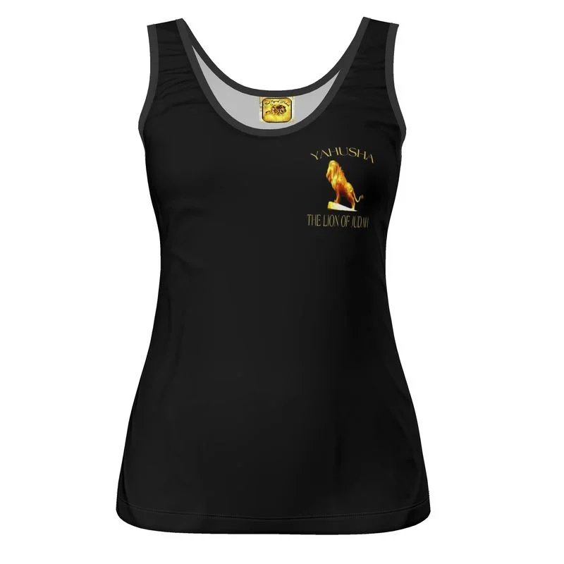 Year-End Clearance Yahusha-The Lion of Judah 01 Ladies Designer Scoop Neck Tank Top