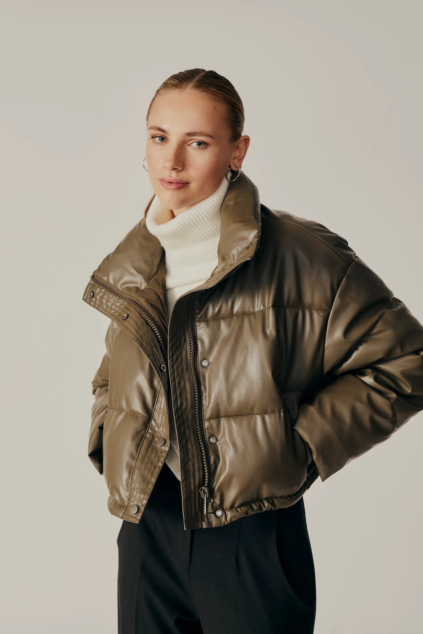 Discount Mania Army Helenium Puffer Jacket