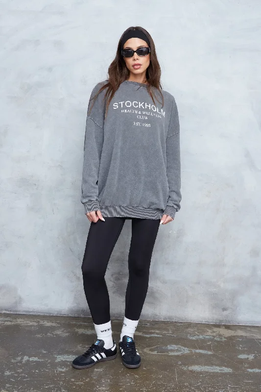 Limited Edition ACID WASH STOCKHOLM SWEAT TOP