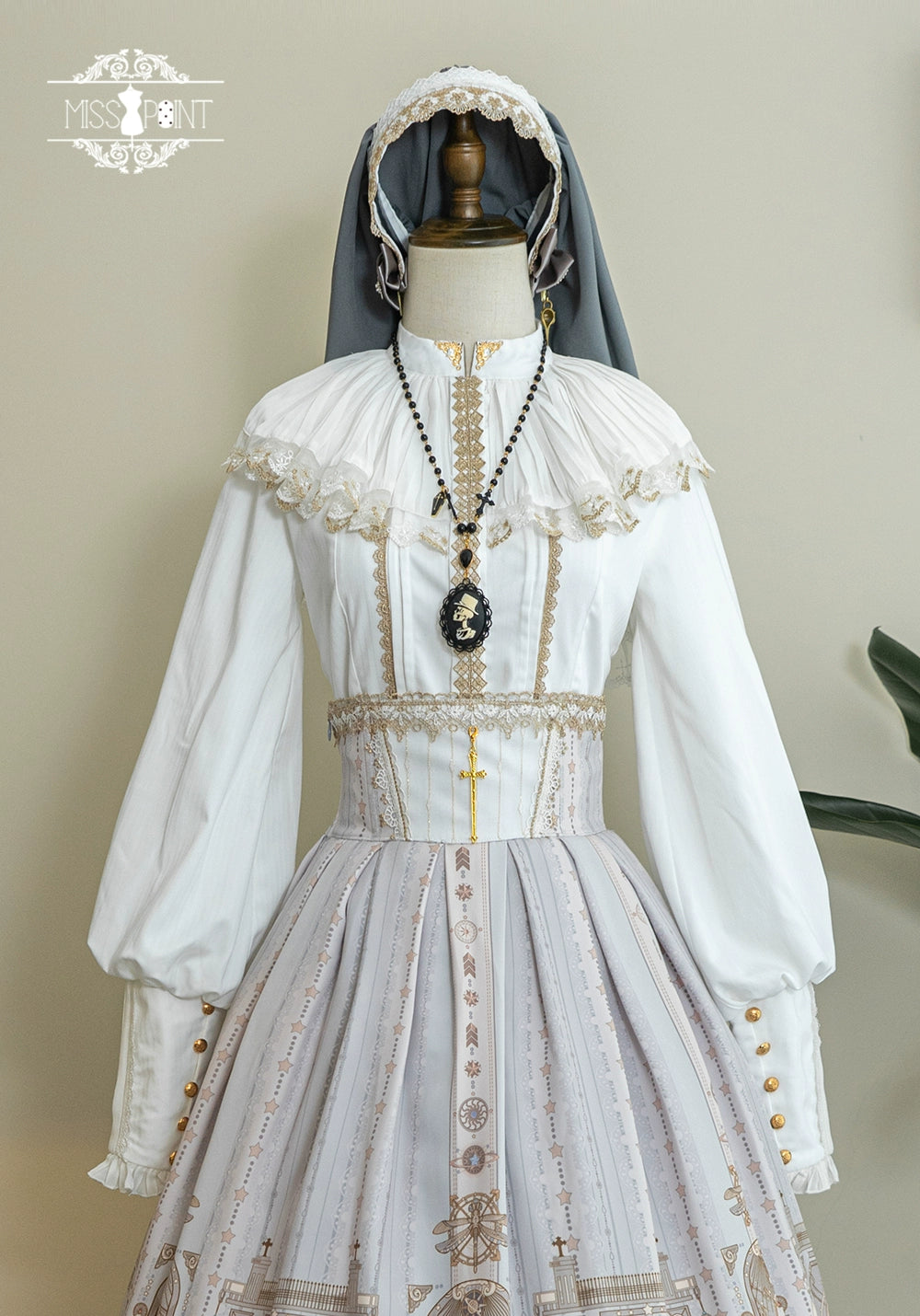 Cash Savings (BFM)Miss Point~Demon Hunting Notes~Elegant Lolita Blouse Ruffled Collar