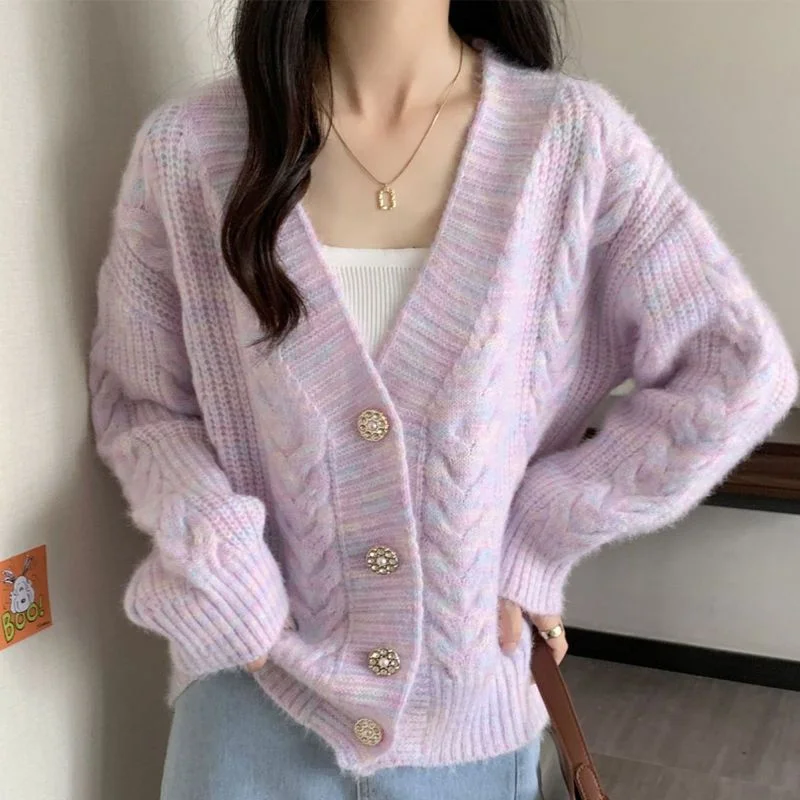 Weekend Deals That Wow Veyora V-Neck Knitted Button-Down Cardigan