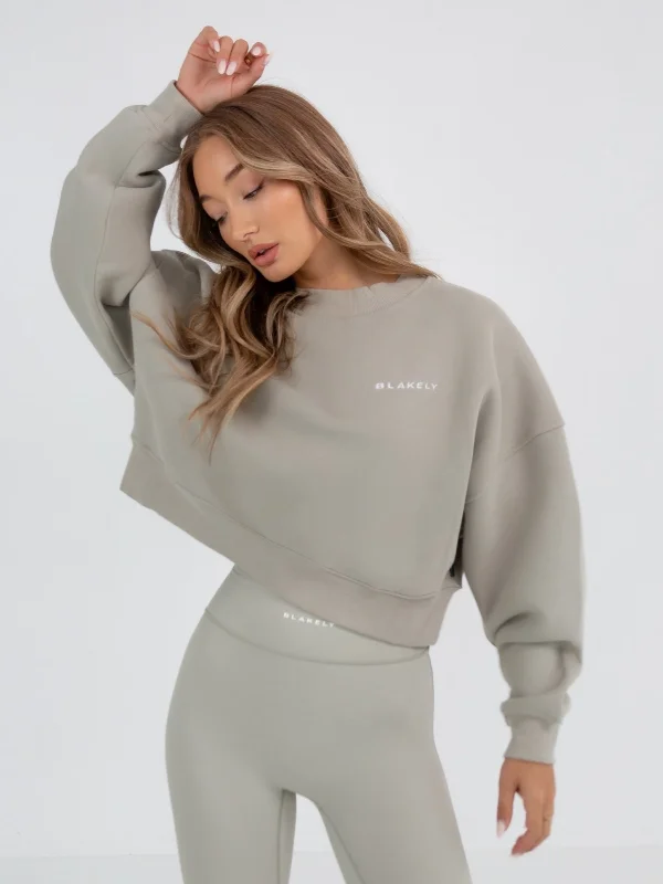 Friends and Family Sale Soho Cropped Sweater - Grey