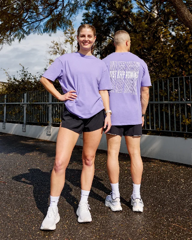 Savings Event Unisex Keep On Running FLXCotton Tee Oversize - Dahlia Purple