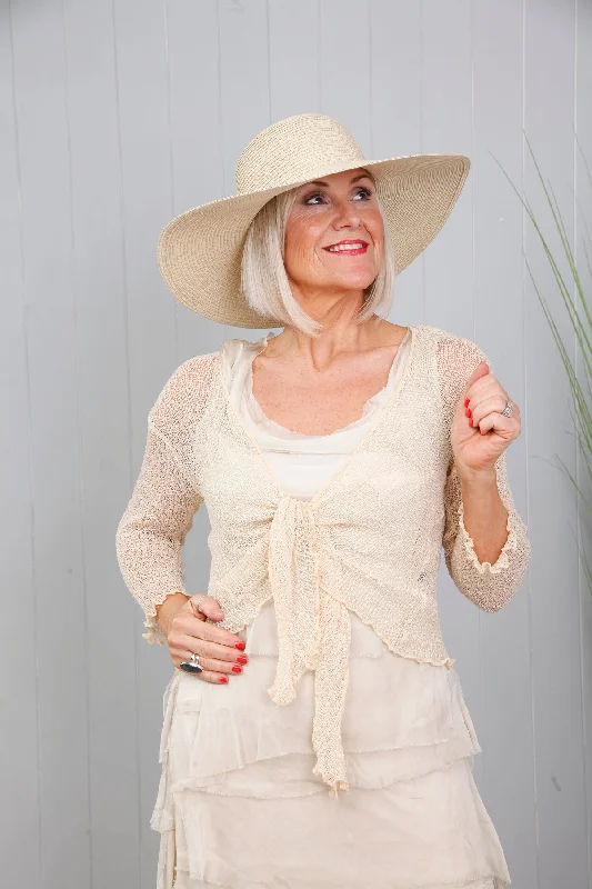 Limited Time Discount Simone Fine Knit Shrug Cream