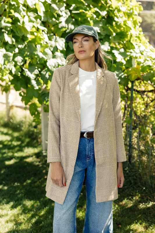 Weekend Bargains Just for You Come Fly With Me Plaid Coat