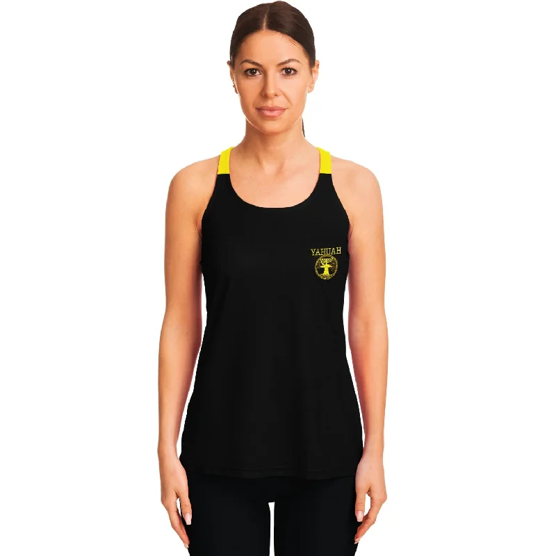 Bargain Prices Yahuah-Tree of Life 02-01 Ladies Designer Flowy Racerback Tank Top