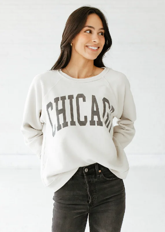 Now or Never Chicago Classic Crew Sweatshirt - Vintage Stone