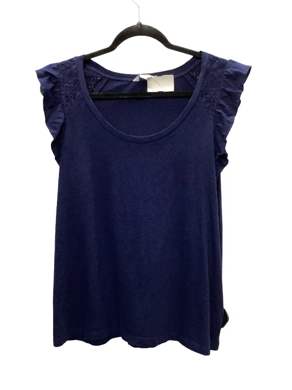 Super Sale Blue Top Sleeveless Crown And Ivy, Size M