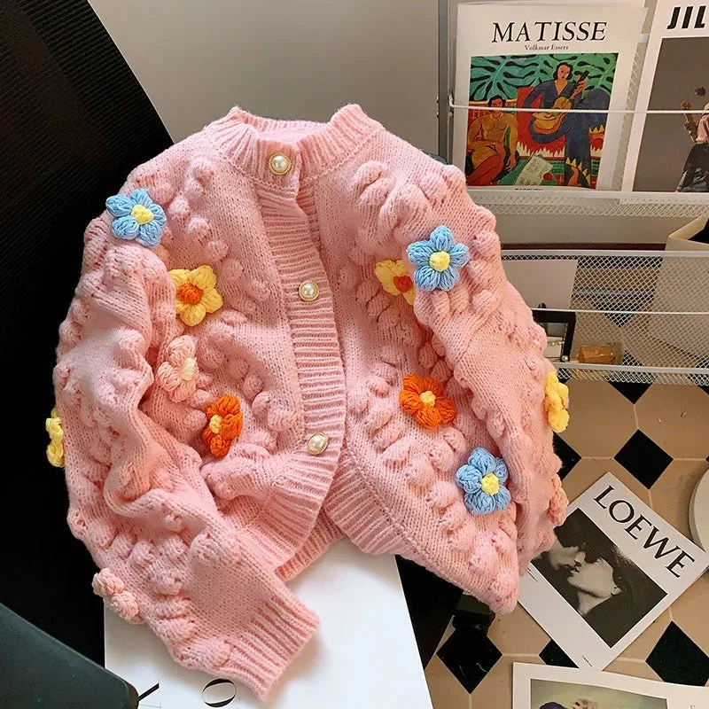 Mega Discount Lisido Statement Woolen Sweater with Flower Detail